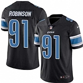 Nike Men & Women & Youth Lions 91 A'Shawn Robinson Black Color Rush Limited Jersey,baseball caps,new era cap wholesale,wholesale hats